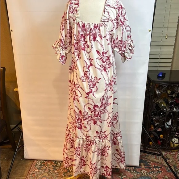 T&L MuuMuu Factory  Floral Muumuu Maxi Dress ,